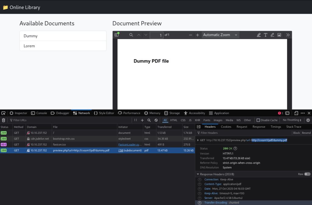 Screenshot of the site