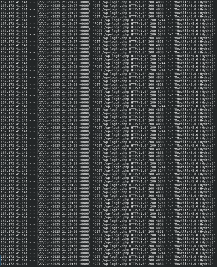 Brute forcing with Hydra