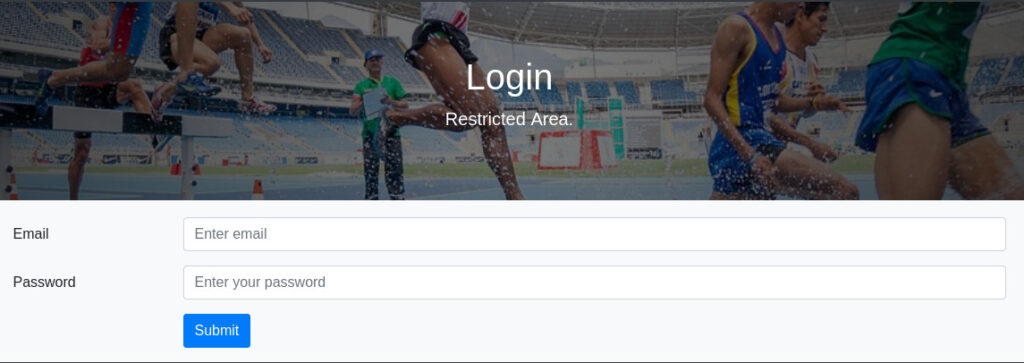 Log in as Administrator form