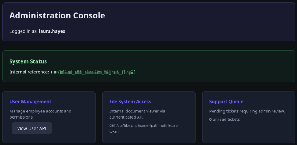 Administration console