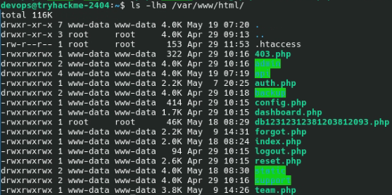 Document root listing